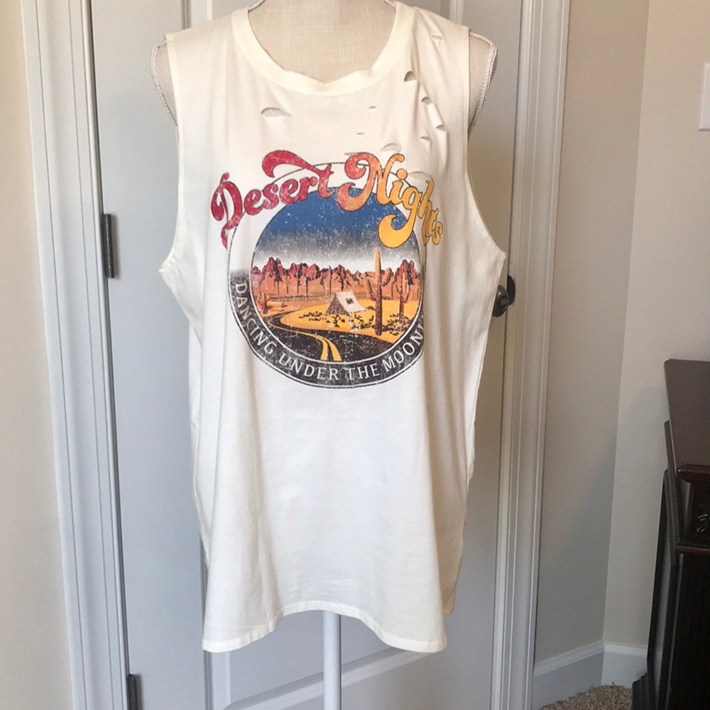 NWOT Zutter Distressed Tank